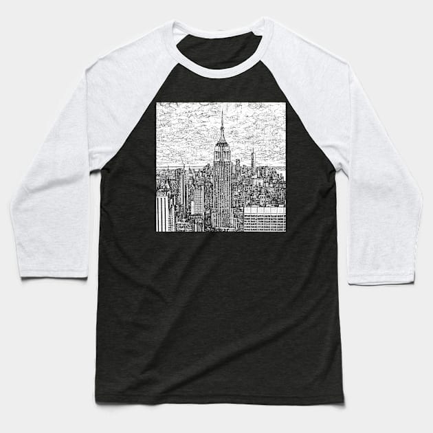 NEW YORK - pencil drawing .2 Baseball T-Shirt by lautir